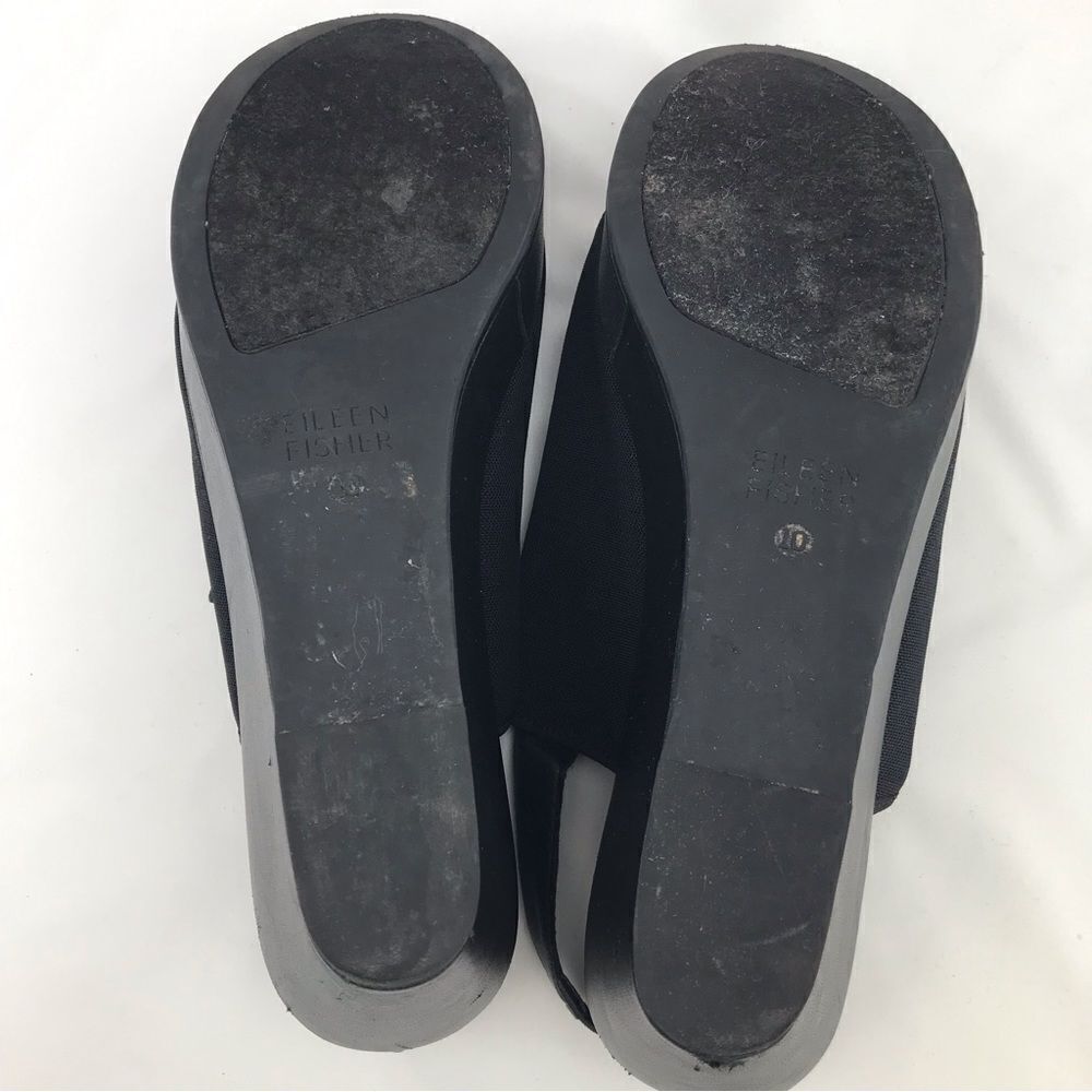 Eileen Fisher Black Wedge Sandals - Picture 9 of 13